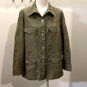 1409 TOGETHER BoHo Embroidered Jacket 16W Drawstring at Back • Pockets on Front